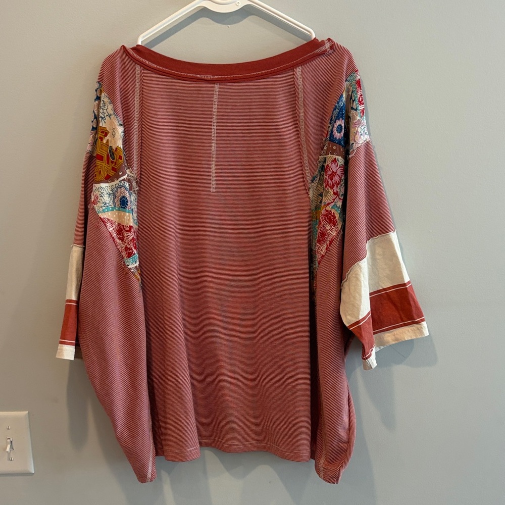 Three Bird Nest Multicolor Patchwork Blouse - image 6